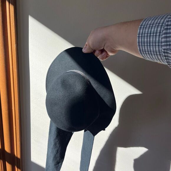 Vintage Wool Scarf-Tie Hat Black 1950’s/ 1960’s main image 6